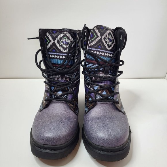 Yes We Vibe Bohemianism Boots Purple Unisex‎ Men's US Size 7.5 Women's US Size 9 - Picture 1 of 15